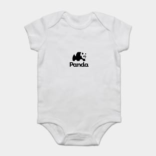 minimalist panda icon Baby Bodysuit